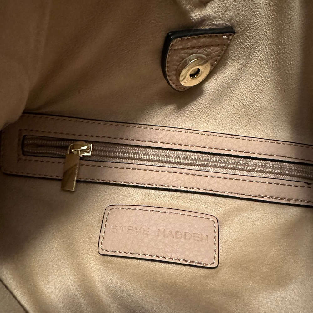 Steve Madden Bcomfyy Womens Leather Studded Hobo Handbag- NWT - Picture 8 of 10